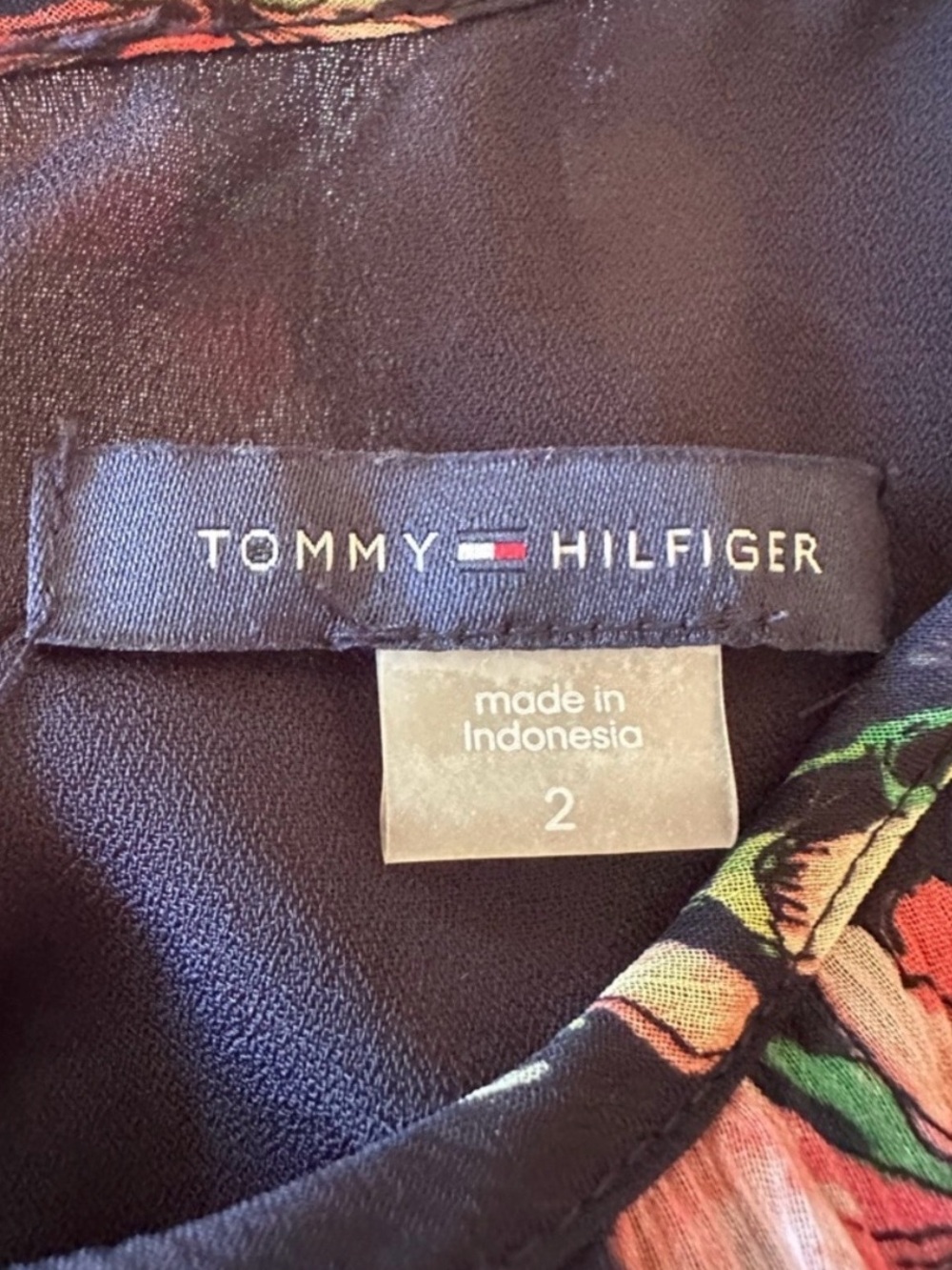Tommy Hilfiger Floral Wide Leg Jumpsuit Chiffon Flutter Sleeve Romantic Preppy - Picture 6 of 11